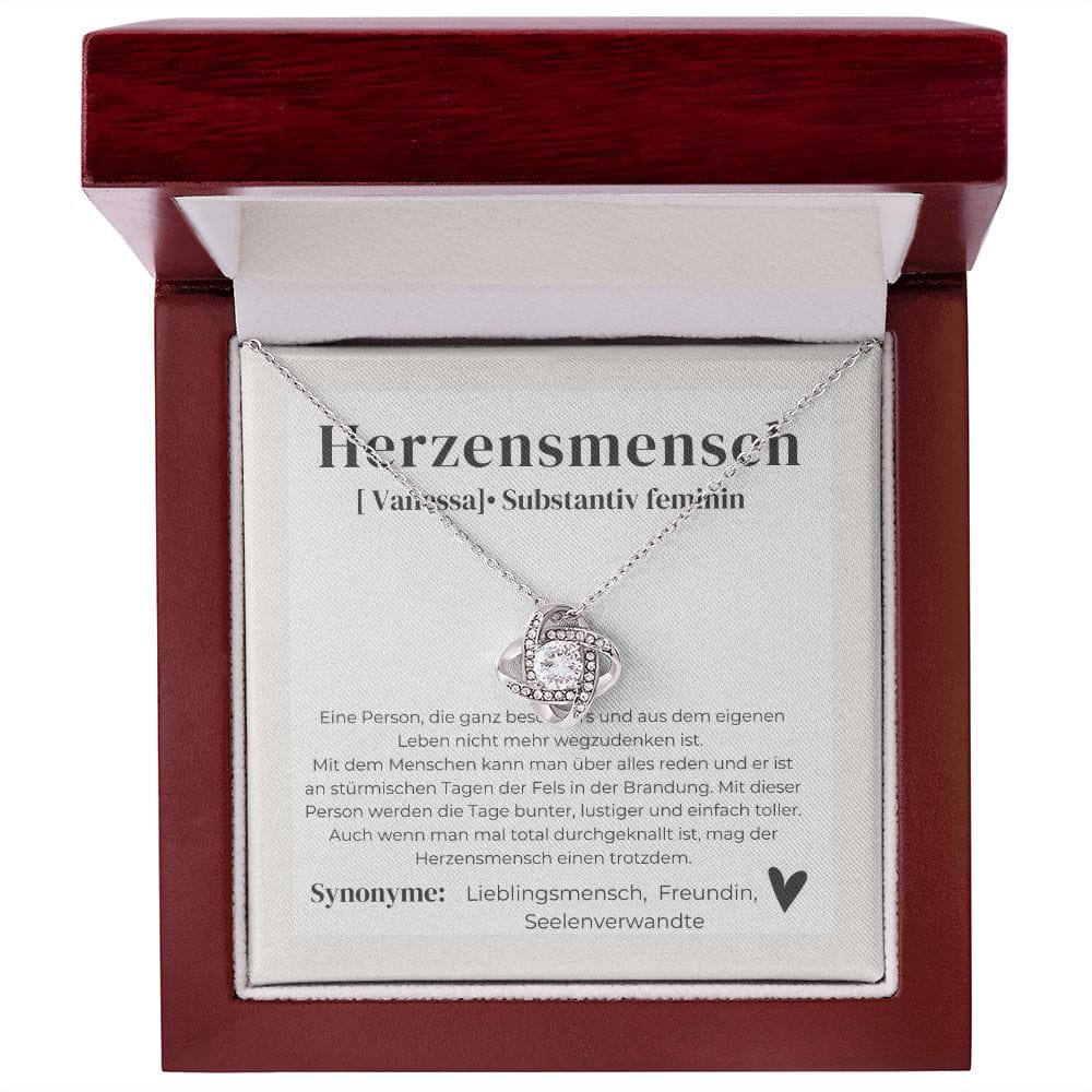 Herzensmensch - Personalisierbar - Love Knot Necklace