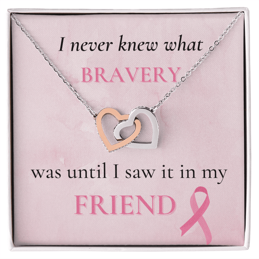 I Never Knew What Bravery Was - Interlocking Hearts Necklace
