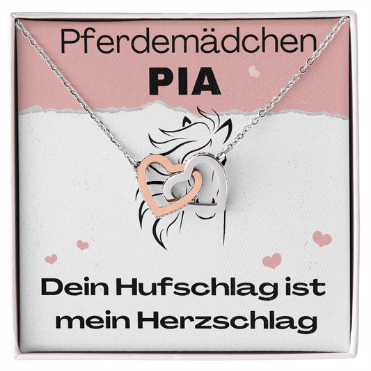 Pferdemädchen Interlocking Hearts Necklace