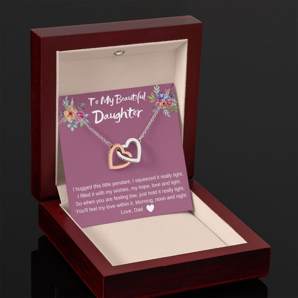 To My Beautiful Daughter Interlocking Heart