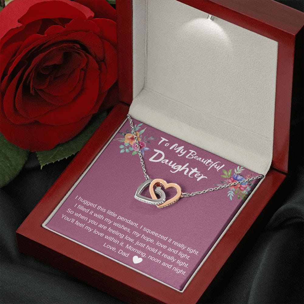 To My Beautiful Daughter Interlocking Heart