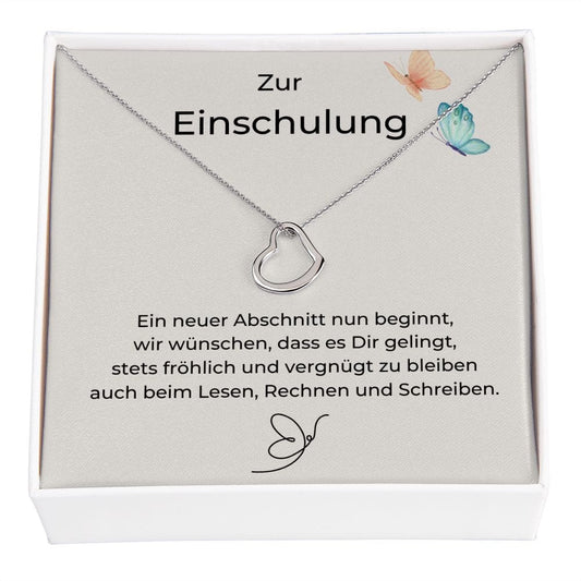 Zur Einschulung - Ein Neuer Abschnitt - Delicate Heart Necklace
