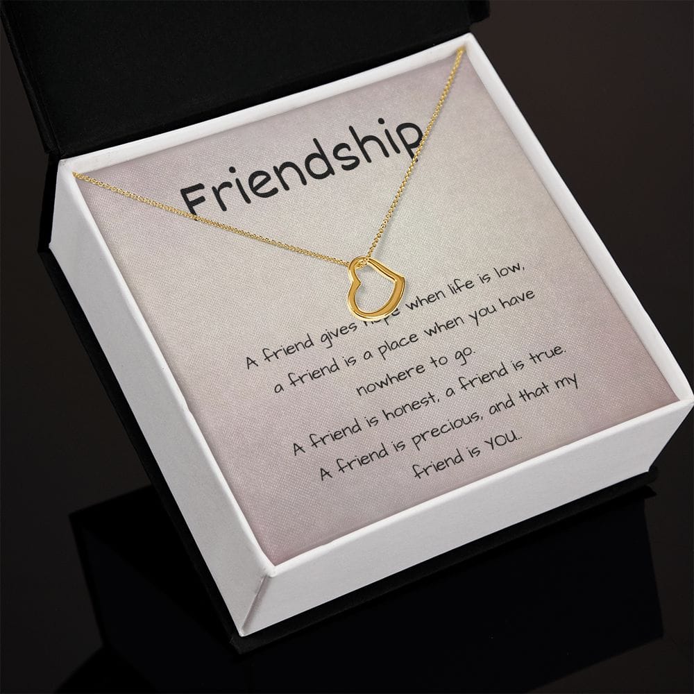 Friendship - Delicate Heart Necklace