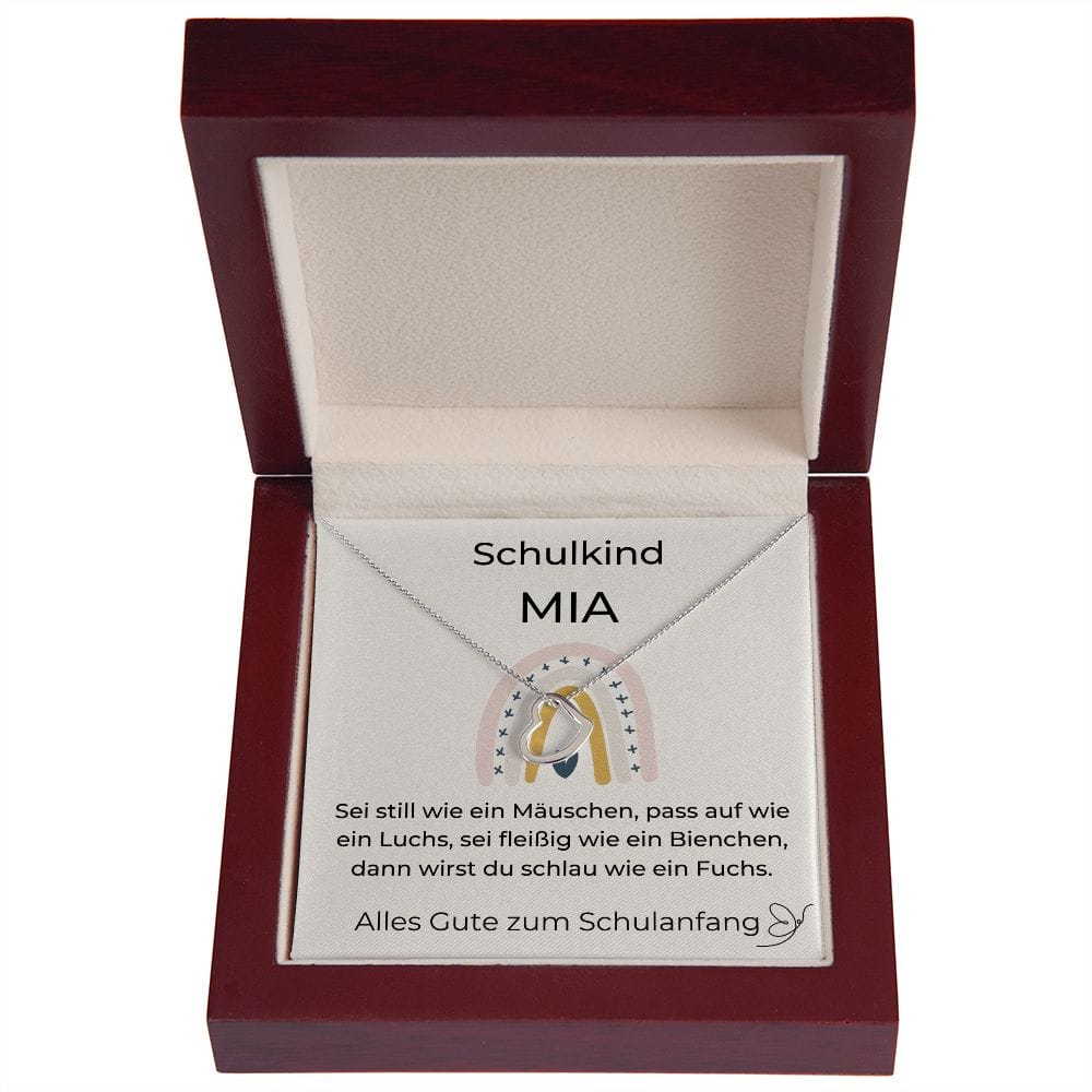 Schulkind Personalisierbar 1 - Delicate Heart Necklace