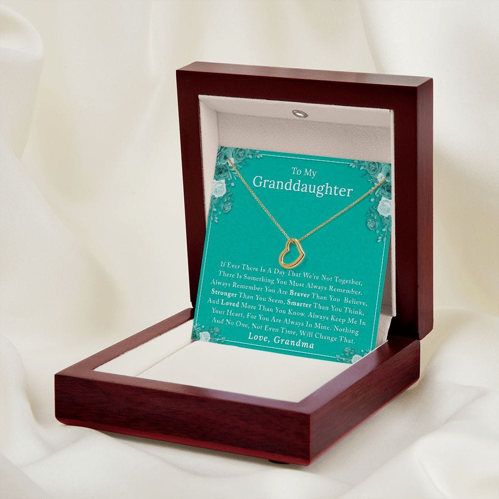 To My Granddaughter - If Ever - Delicate Heart Necklace