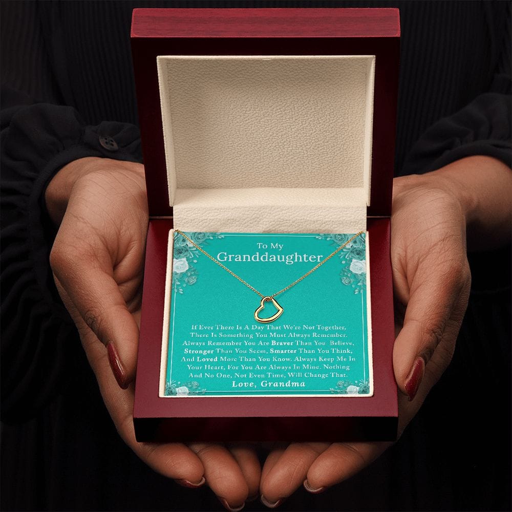 To My Granddaughter - If Ever - Delicate Heart Necklace