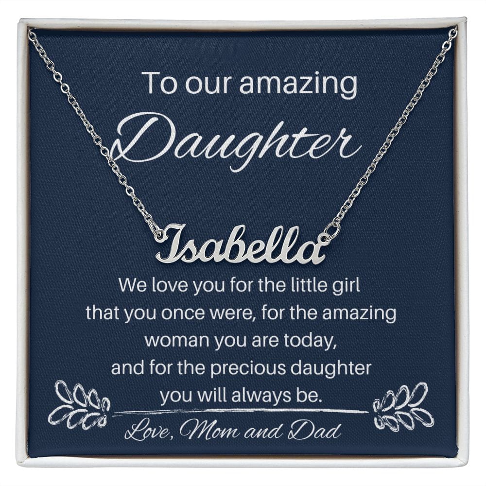 To Our Amazing Daughter - Personalized Name Necklace
