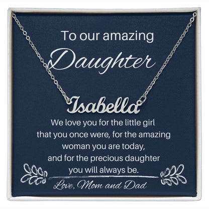 To Our Amazing Daughter - Personalized Name Necklace