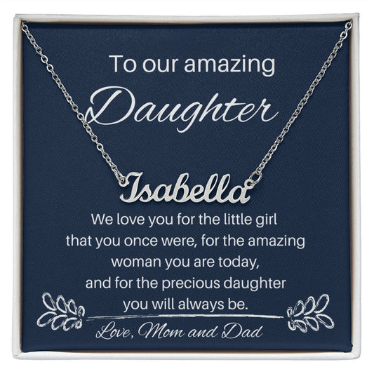 To Our Amazing Daughter - Personalized Name Necklace