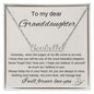 To My Dear Granddaughter - I Will Forever Love You - Personalized Name Necklace