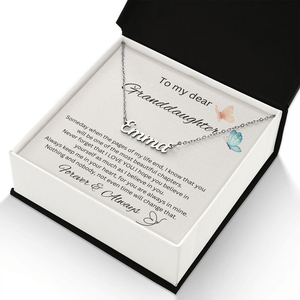 To My Dear Granddaughter - Someday - Personalized Name Necklace
