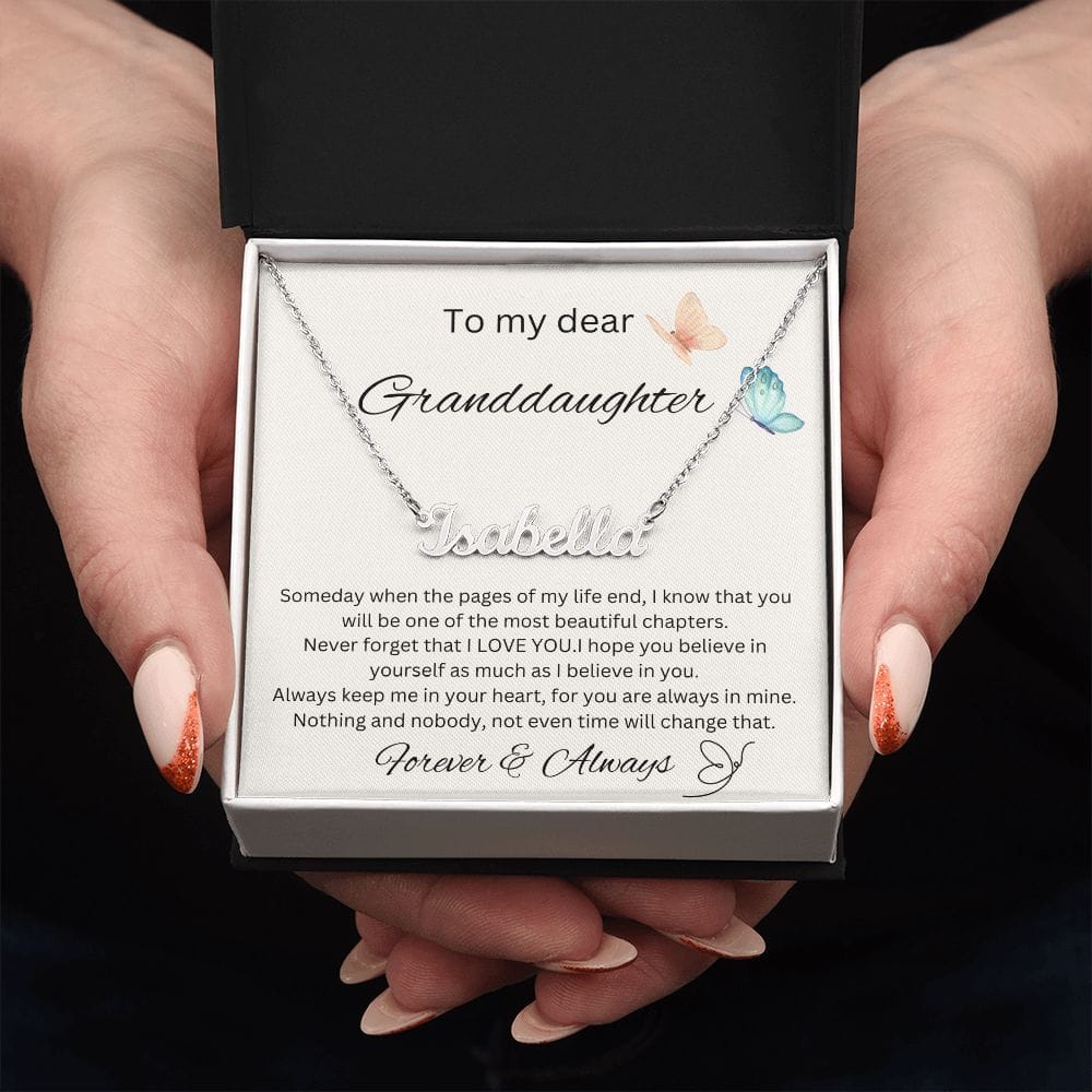 To My Dear Granddaughter - Someday - Personalized Name Necklace