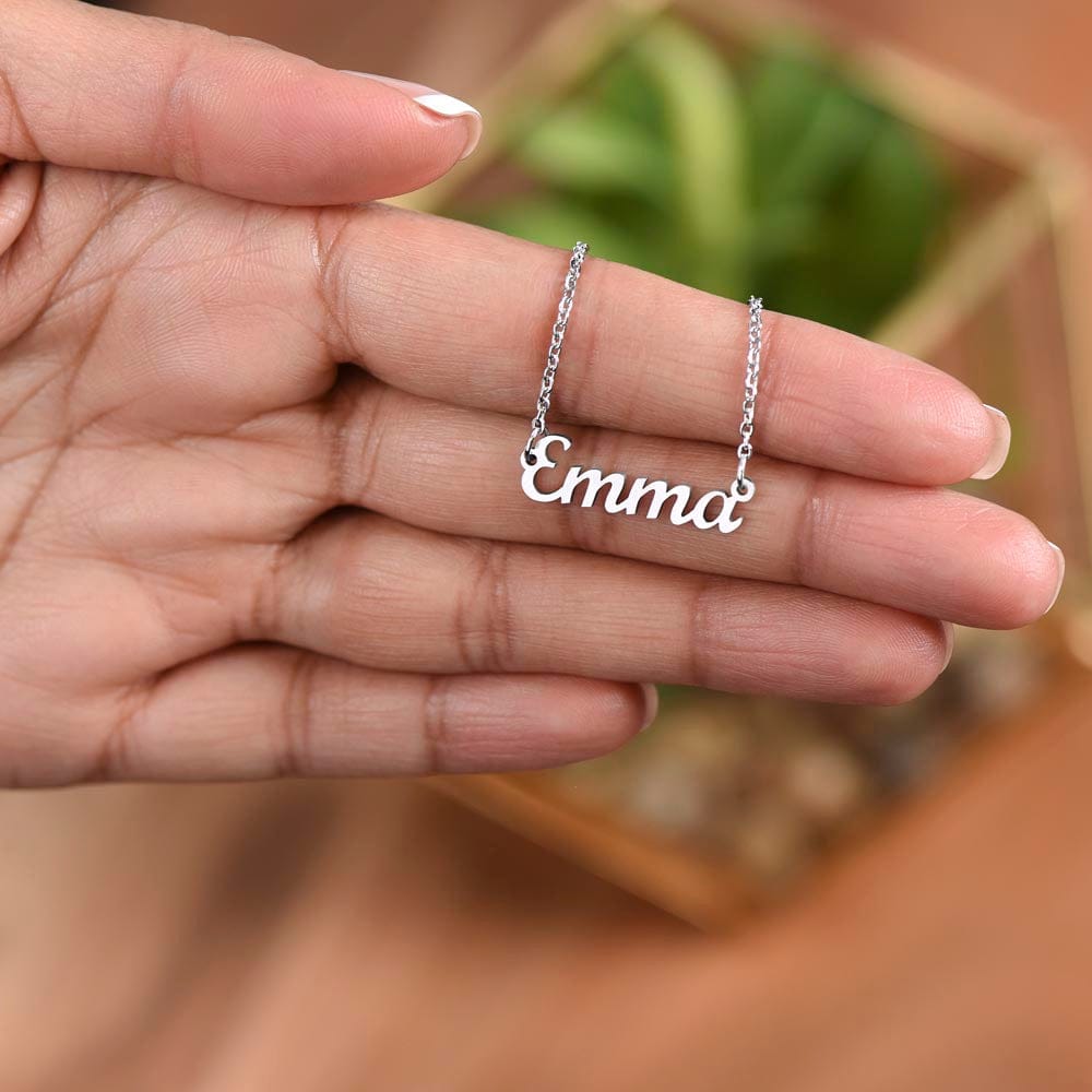 To My Granddaughter - Feel My Love - Personalized Name Necklace