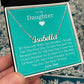 To My Daughter - If I Was Left With Two Breath - Personalized Name Necklace