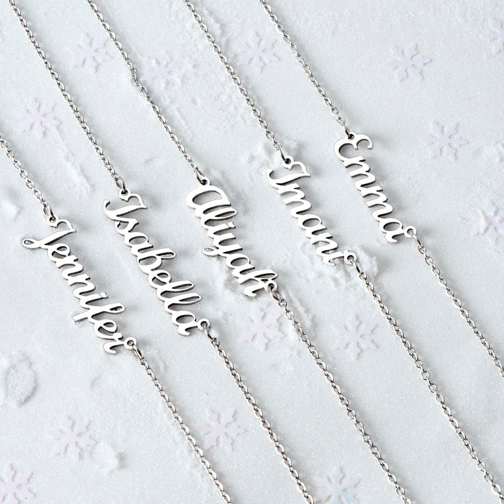 To My Daughter - If I Was Left With Two Breath - Personalized Name Necklace