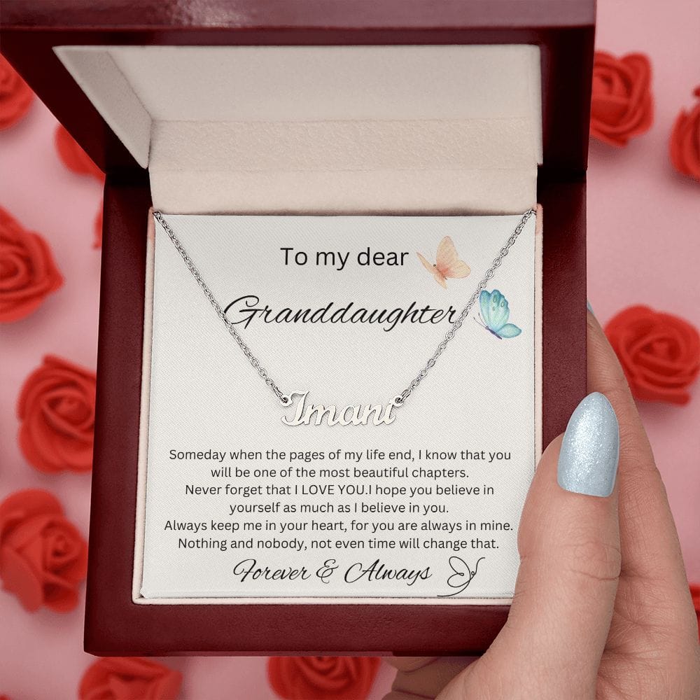 To My Dear Granddaughter - Someday - Personalized Name Necklace