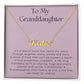To My Granddaughter - It's A Special Bond - Personalized Name Necklace
