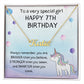 Happy 7th Birthday - Personalized Name Necklace