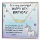 Happy 6th Birthday - Personalized Name Necklace