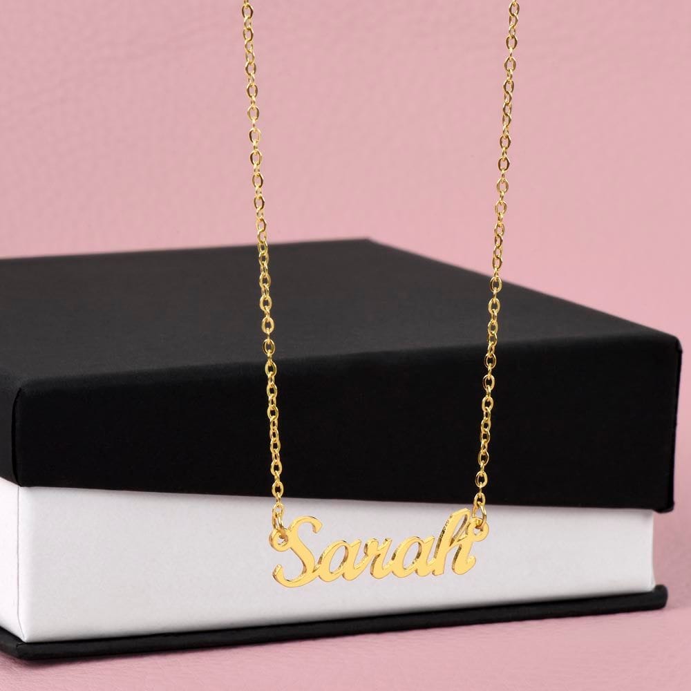Happy 9th Birthday - Personalized Name Necklace