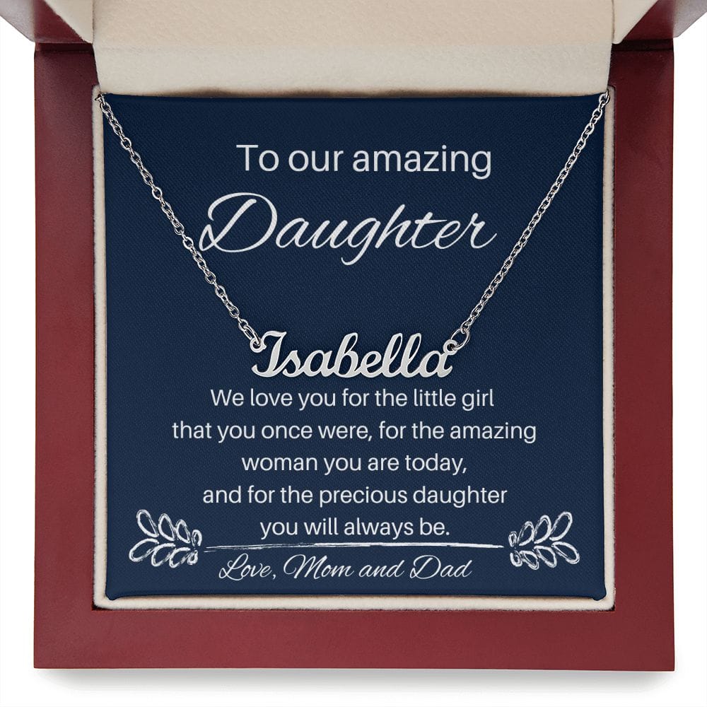To Our Amazing Daughter - Personalized Name Necklace