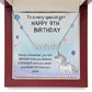 Happy 9th Birthday - Personalized Name Necklace