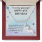Happy 6th Birthday - Personalized Name Necklace
