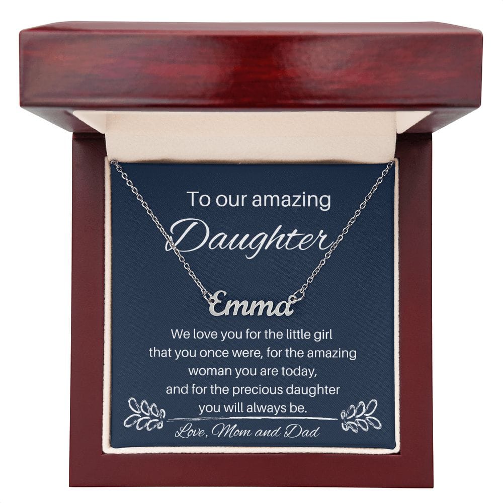 To Our Amazing Daughter - Personalized Name Necklace