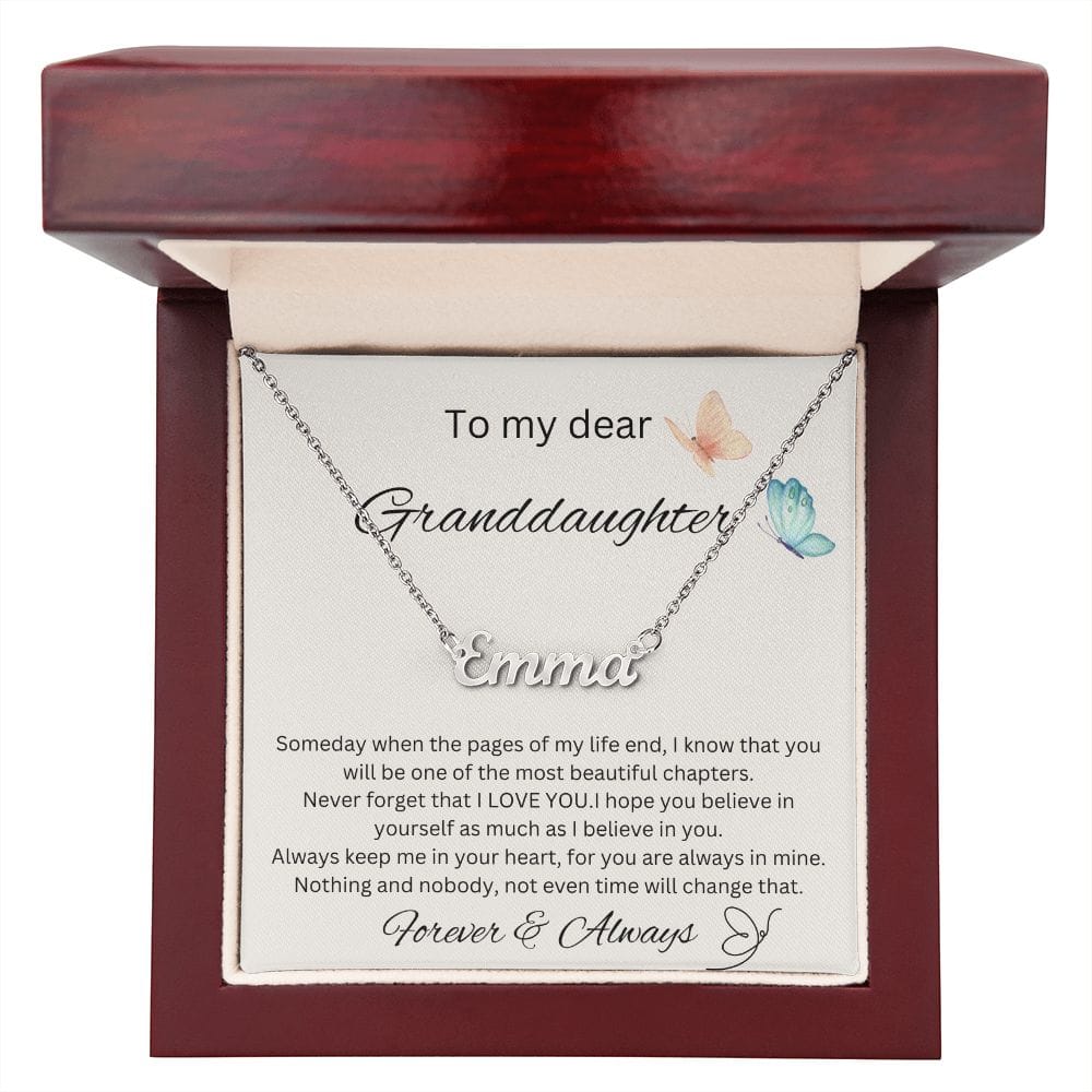 To My Dear Granddaughter - Someday - Personalized Name Necklace
