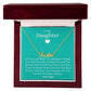 To My Daughter - If I Was Left With Two Breath - Personalized Name Necklace