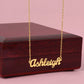 To My Daughter - If I Was Left With Two Breath - Personalized Name Necklace