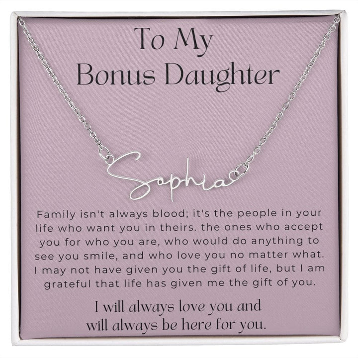 Bonus daughter necklace shop