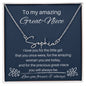 To My Amazing Great Niece - I Love You - Signature Style Name Necklace
