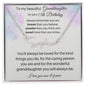 To My Beautiful Granddaughter On Your 15th Birthday - Signature Style Name Necklace
