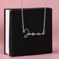 To My Beautiful Granddaughter On Your 15th Birthday - Signature Style Name Necklace