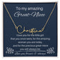 To My Amazing Great Niece - I Love You - Signature Style Name Necklace