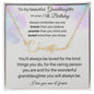 To My Beautiful Granddaughter On Your 15th Birthday - Signature Style Name Necklace