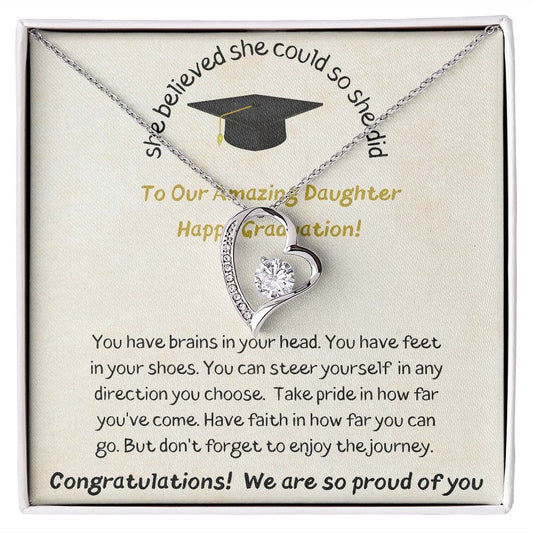 To Our Amazing Daughter - Happy Graduation - Forever Love Necklace