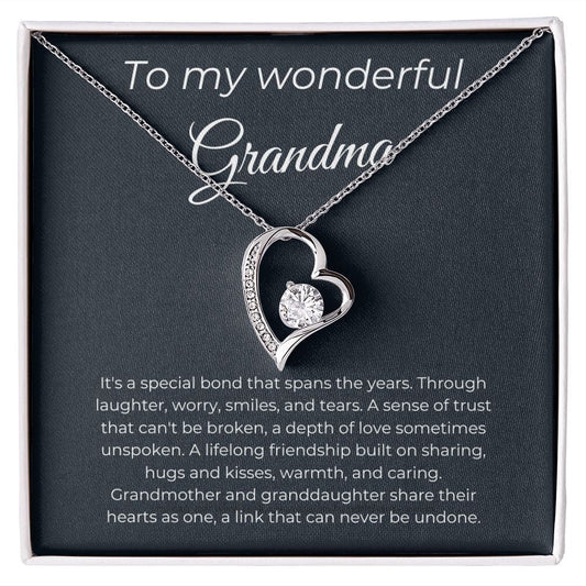 To My Wonderful Grandma - It's A Special Bound - Forever Love Necklace