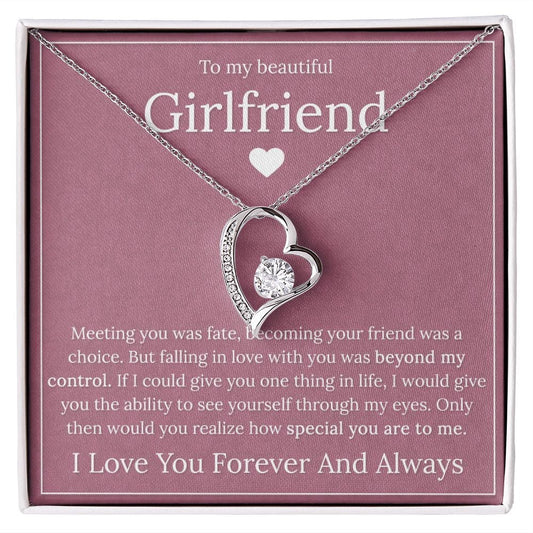 To My Girlfriend - Meeting You - Forever Love Necklace