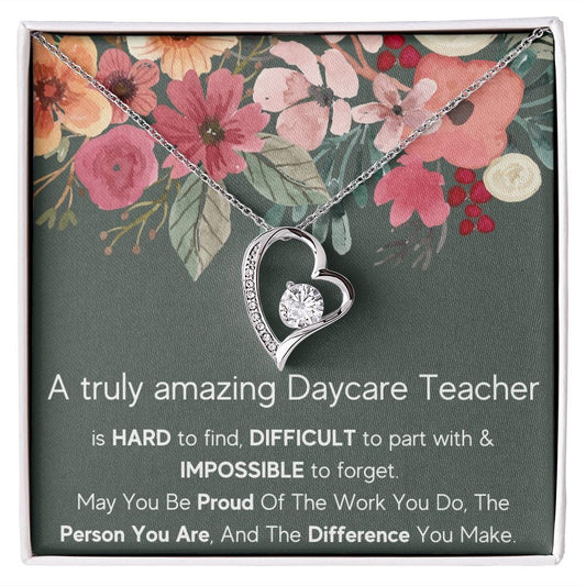 A Truly Amazing Daycare Teacher - Forever Love Necklace