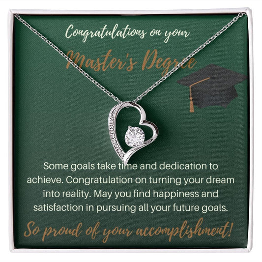 Congratulations On Your Master's Degree - Forever Love Necklace