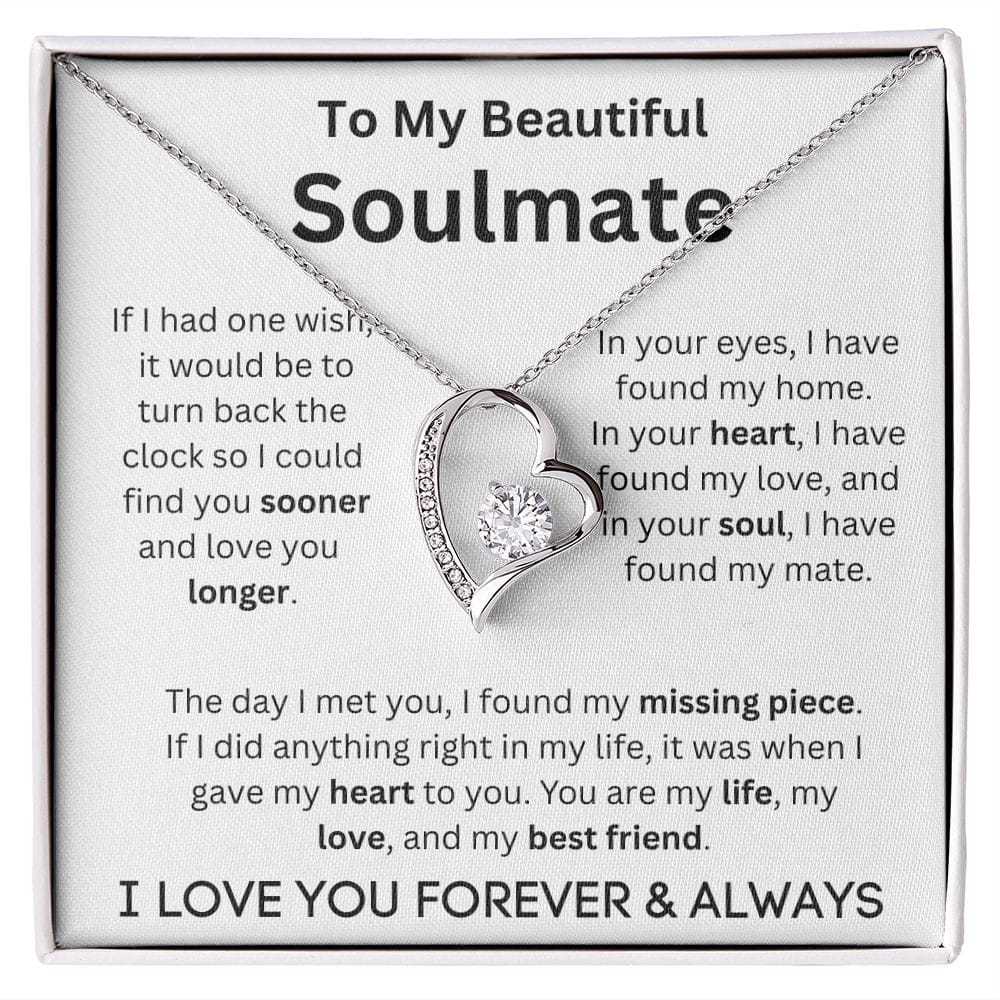 To My Beautiful Soulmate - In Your Eyes - Forever Love Necklace