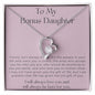To My Bonus Daughter - Family Isn't Always Blood - Forever Love Necklace
