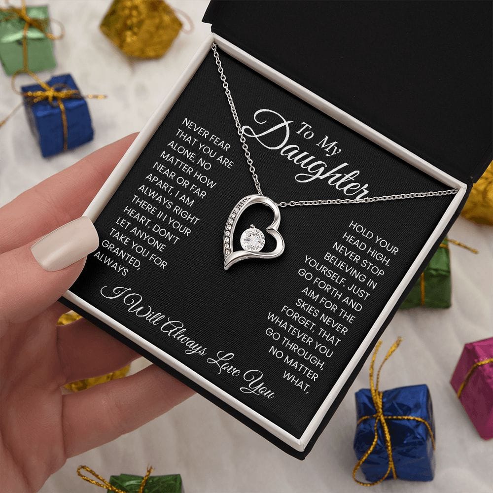 To My Daughter - Never Fear - Forever Love Necklace