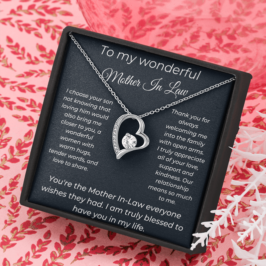 To My Wonderful Mother In Law - Forever Love Necklace