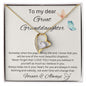 To My Dear Great Granddaughter- Forever & Always - Forever Love Necklace
