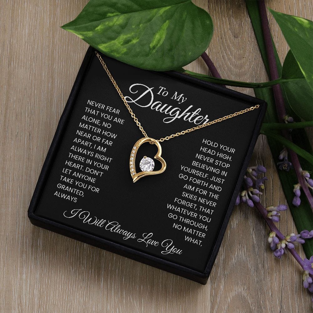 To My Daughter - Never Fear - Forever Love Necklace