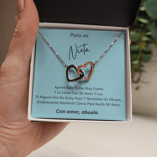 Para Mi Nieta - Interlocking Hearts Necklace