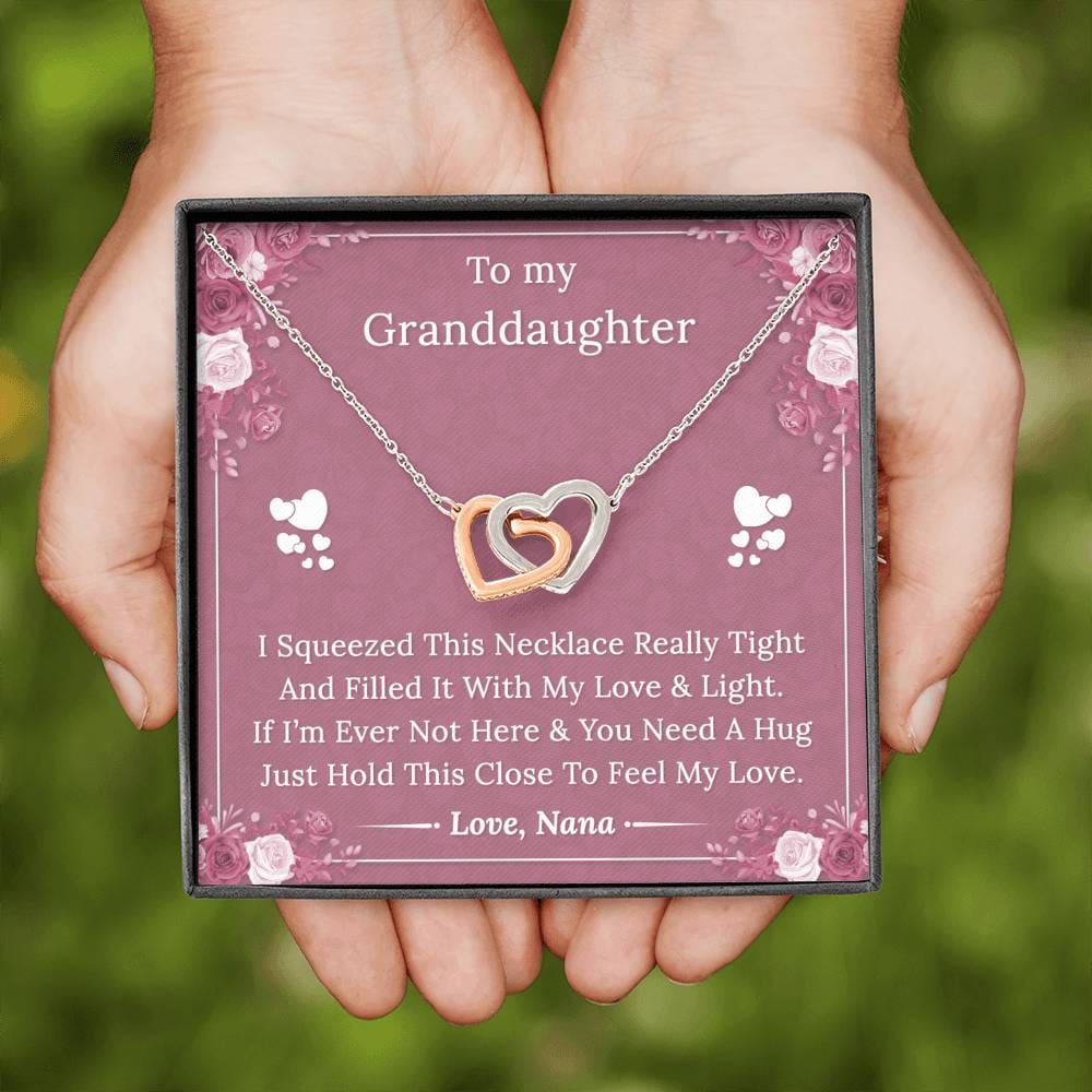 To My Granddaughter - I Squeezed this Necklace -Love Nana